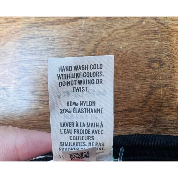 Aerie Black Perky Triangle Bikini Top Halter Tie Back Size Small Padded Classic - Picture 8 of 8